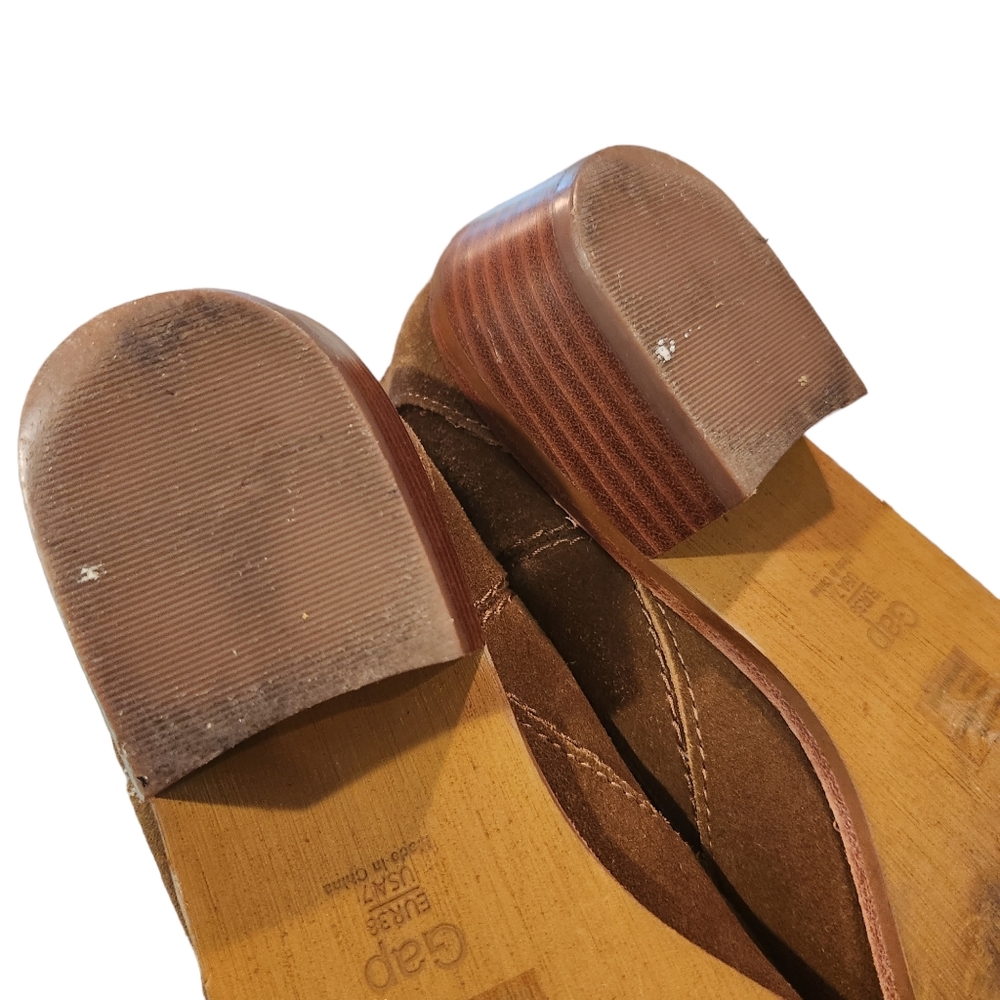 Gap Western Chelsea Boot Brown Suede Leather Size 7 - Picture 10 of 10